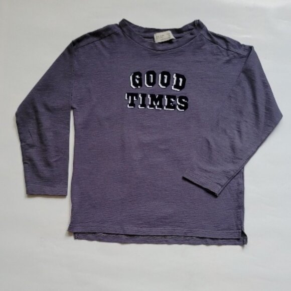 ZARA BOYS LONG SLEEVE TEE WITH FLOCK PRINT SIZE 6 - Picture 2 of 5